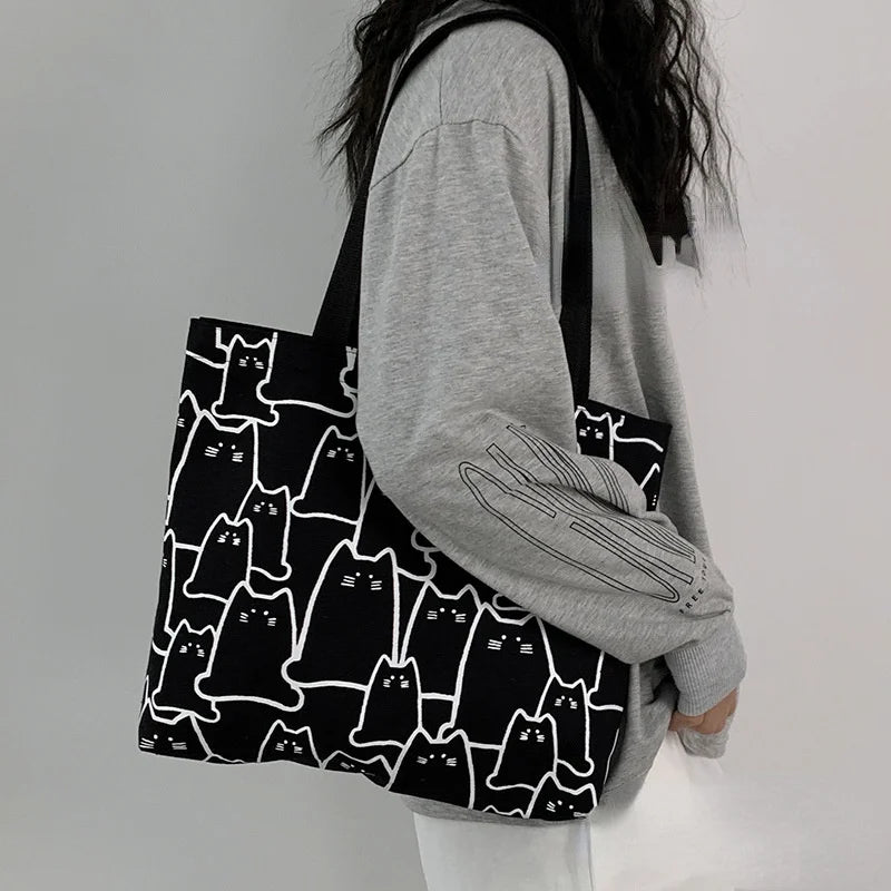 Canvas Cat Tote