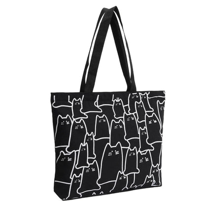 Canvas Cat Tote