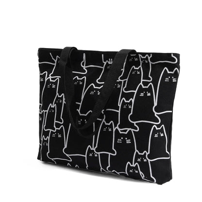 Canvas Cat Tote